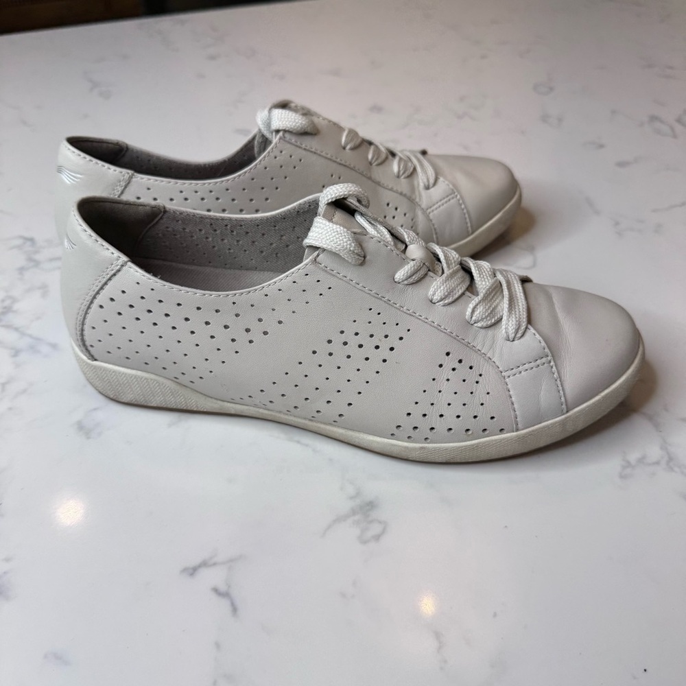 Dansko Orli Ivory Leather Low Top Casual Shoes Sneaker Women's Size 9.5-10 (40) - Picture 3 of 12